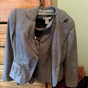 Ann TaylorClassic Gray Checkered business suit